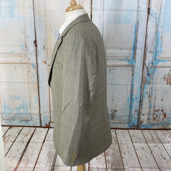 Lauren Ralph Lauren Mens 2 Button Blazer Sport Coat Jacket Beige Plaid 42R - Picture 3 of 13